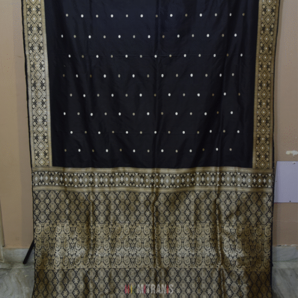 Assam Mulberry by Mulberry Black Saree | Mitranis