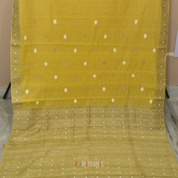 Assam Eri by Paat Silk Saree Natural Yellow | Mitranis