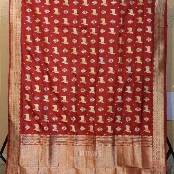 Double Katan Benarasi Reddish Maroon | Mitranis