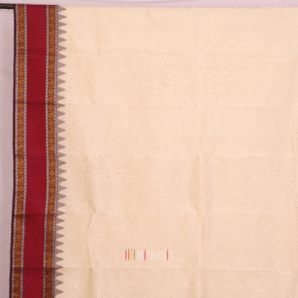 Cream Kanchipuram Silk Saree | Mitranis