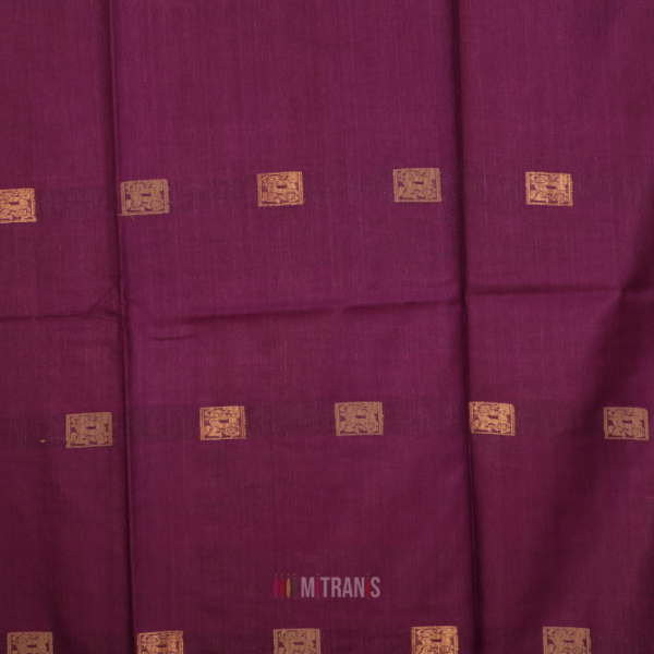 Kosa Tussar Silk Eggplant Saree | Mitranis