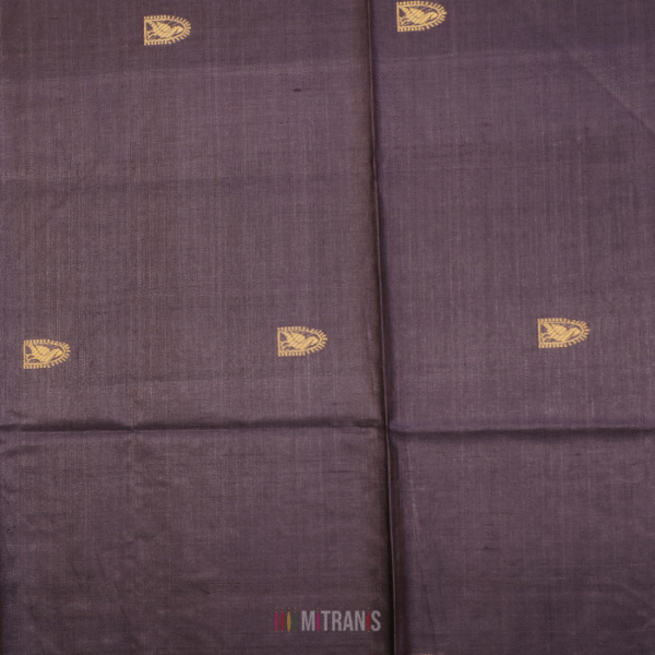 Kosa Tussar Silk Dark Slate Saree | Mitranis