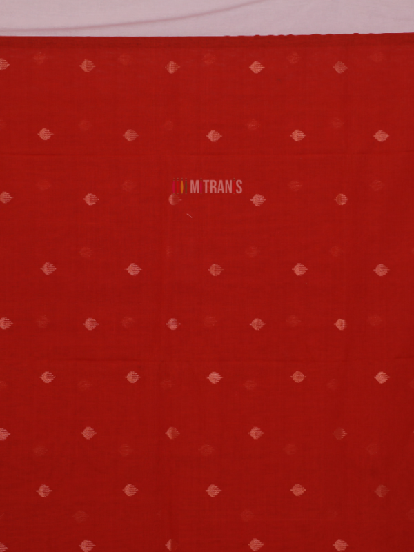 Cotton By Cotton Vermillion Red Banarasi