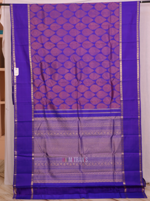 Dark Blue Kanchipuram Silk Saree