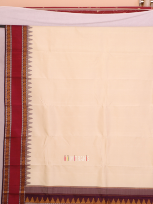 Cream Kanchipuram Silk Saree