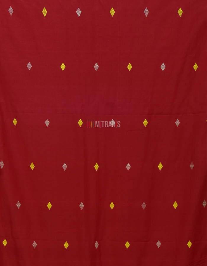 Assam Paat by Eri Silk Saree Red