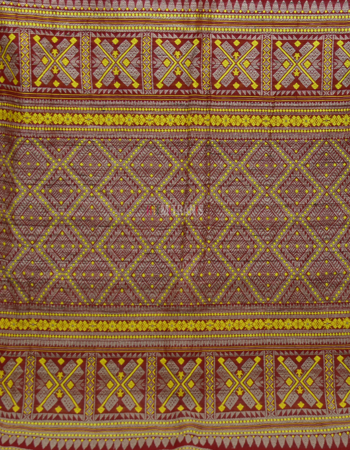 Assam Paat by Eri Silk Saree Red