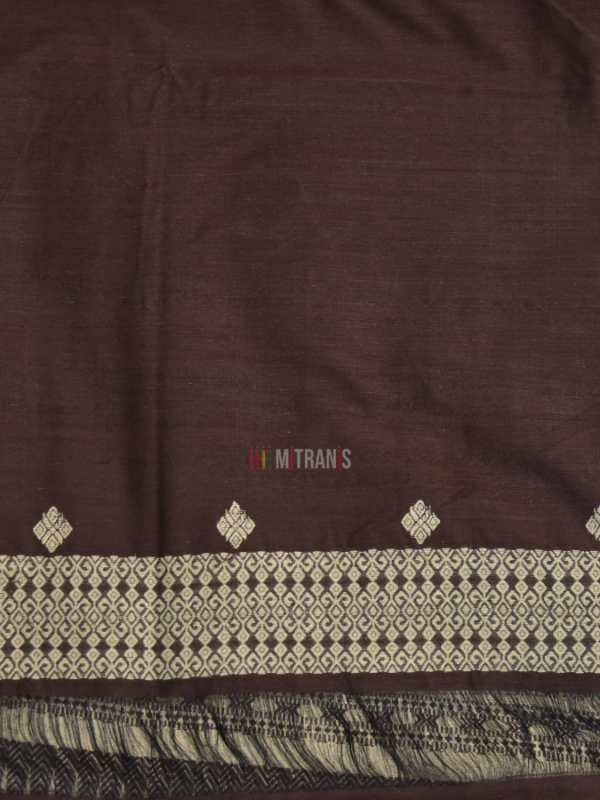 Assam Mulberry by Eri Silk Saree Dark Brown