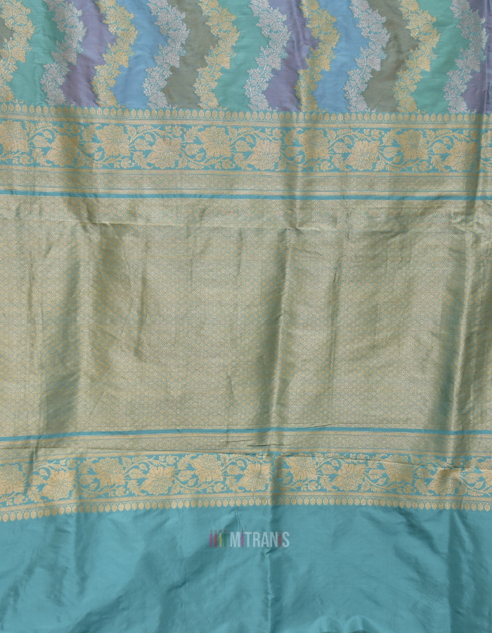 Rangkat Katan Benarasi Sea Green