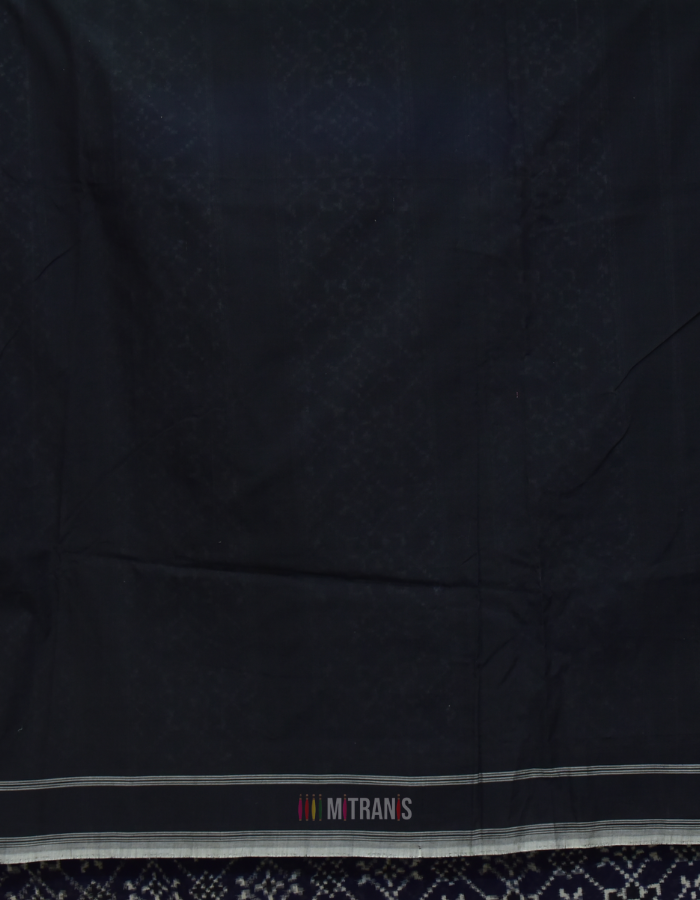 Pure Teliya Double Ikat Indigo Saree