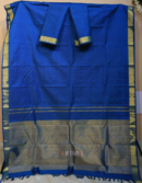 Pure Zari Kanjivaram Silk Blue Saree