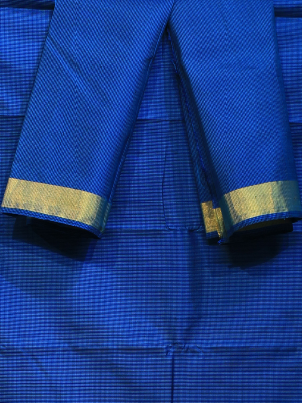 Pure Zari Kanjivaram Silk Blue Saree