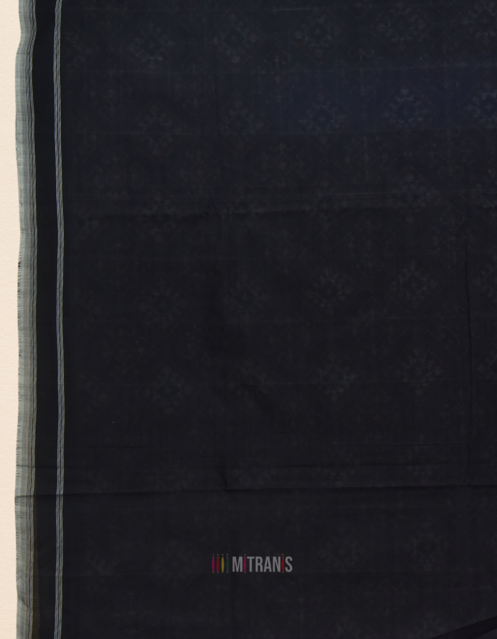 Pure Teliya Double Ikat Black and Maroon Saree