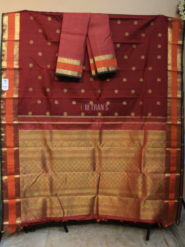 Pure Zari Kanjivaram Maroon Saree