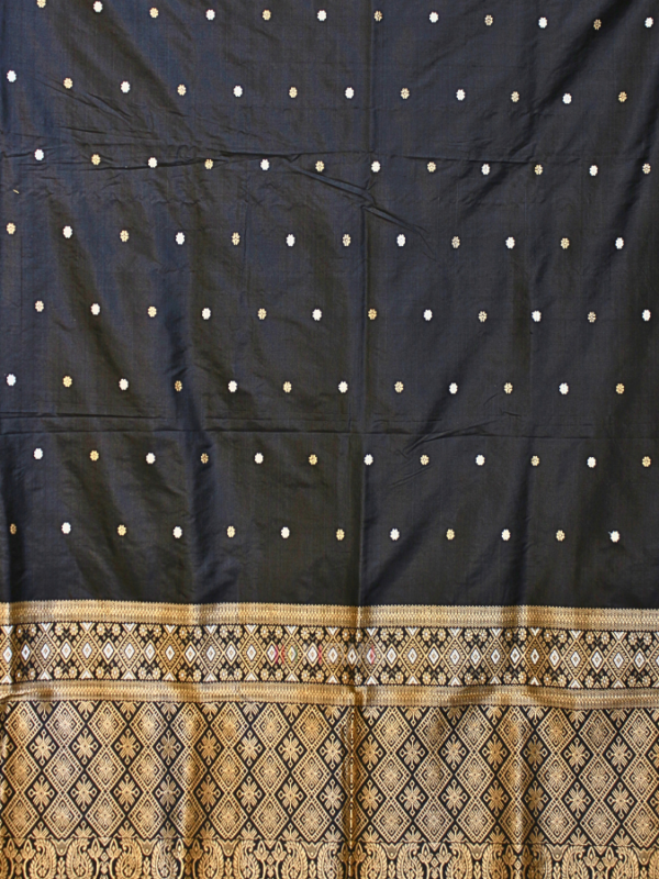 Assam Mulberry by Mulberry Black Saree
