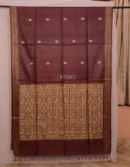Kosa Tussar Silk Dark Wine Saree