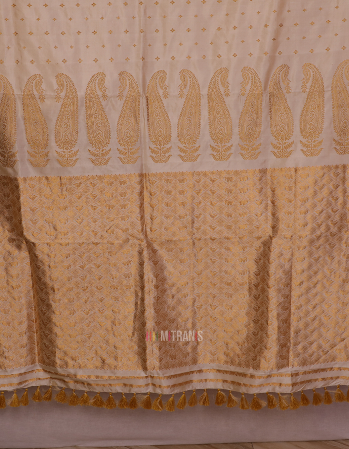 Assam Toss by Paat Cream Saree - Image 4
