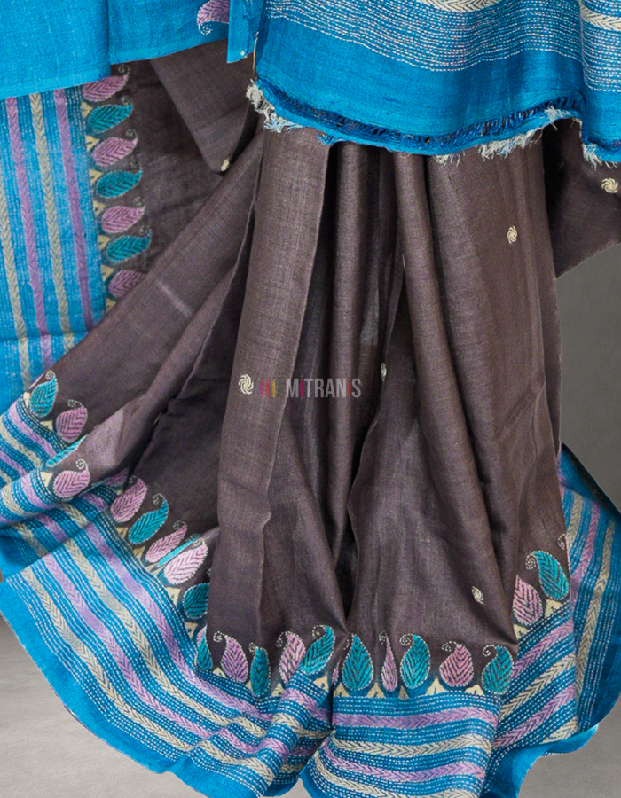 Kantha Stitch Sarees - Authentic Handmade Collection | Mitranis