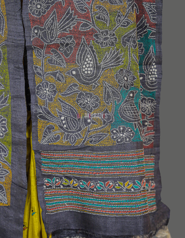 Kantha Stitch Sarees - Authentic Handmade Collection | Mitranis
