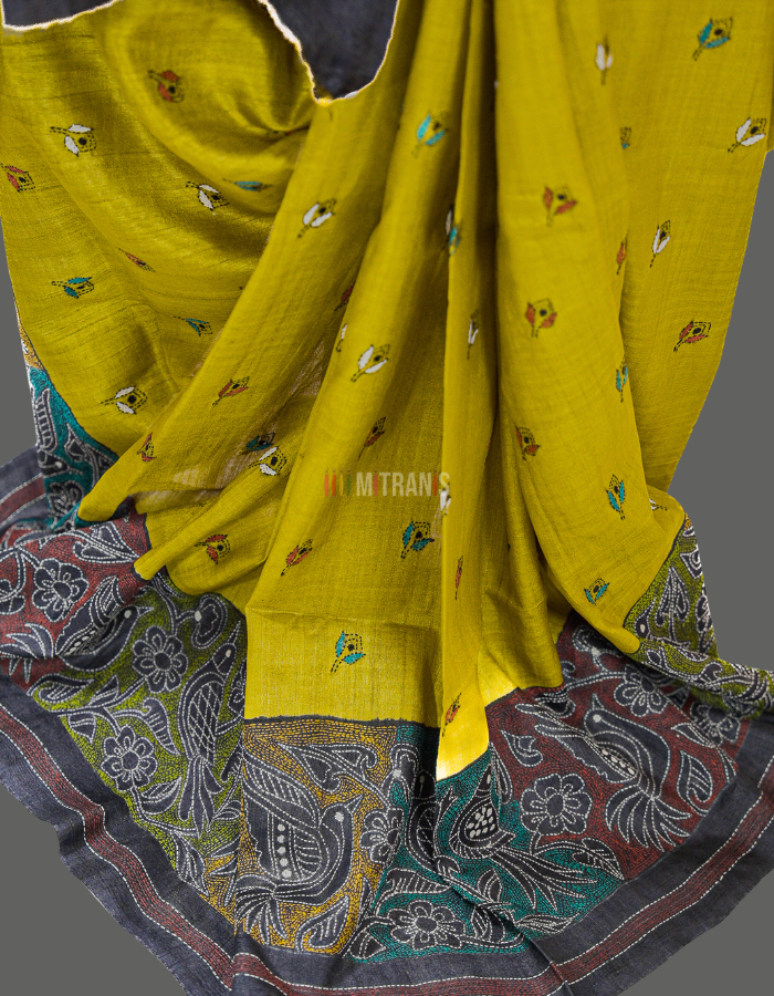 Kantha Stitch Sarees - Authentic Handmade Collection | Mitranis
