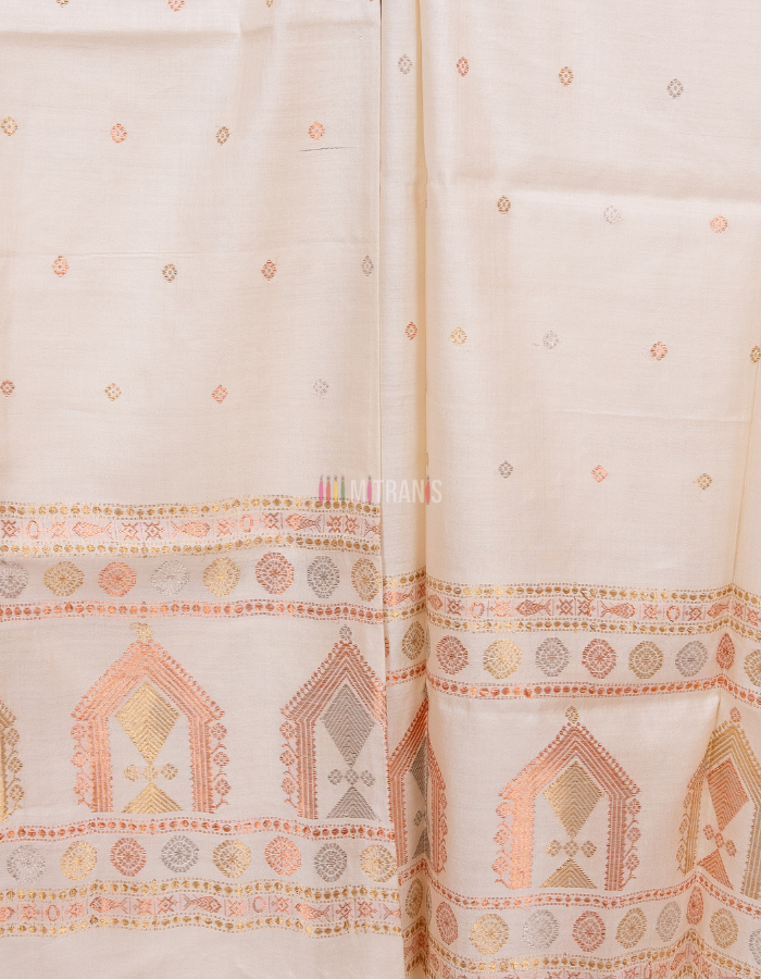 Kosa Tussar and Bamboo Thread Dupatta with Zari Accents - Image 2