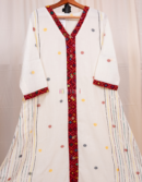 Bengal Jamdani Cotton Long Dress with Lambani Handwork