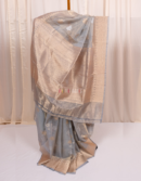 Aqua Tissue Banarasi Saree with Kadhua Buti Weaving