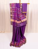 Eggplant Rajkot Single Patola Silk Saree