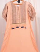 Kala Cotton Long Dress with Eri Threadwork and Pockets