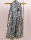 Madhubani Hand Painted Tussar Silk Dupatta