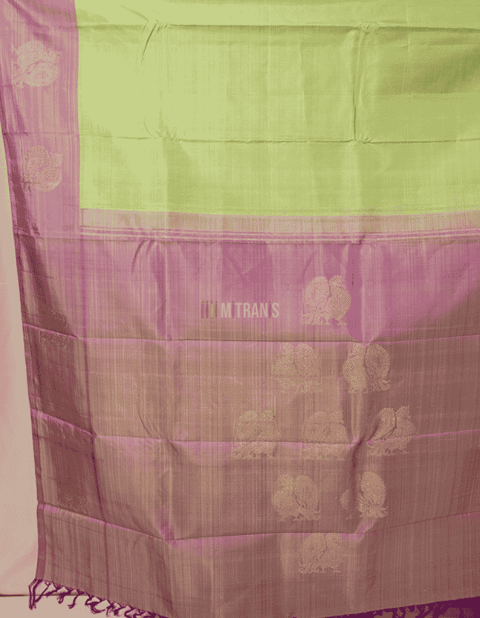 Pastel Green Pure Zari Kanjeevaram - Image 3