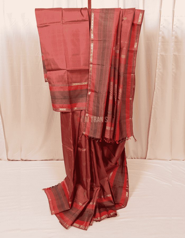 Peachy Nude Pure Zari Kanjeevaram
