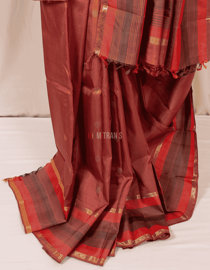 Peachy Nude Pure Zari Kanjeevaram - Image 2