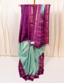 Sea Green Pure Zari Kanjeevaram