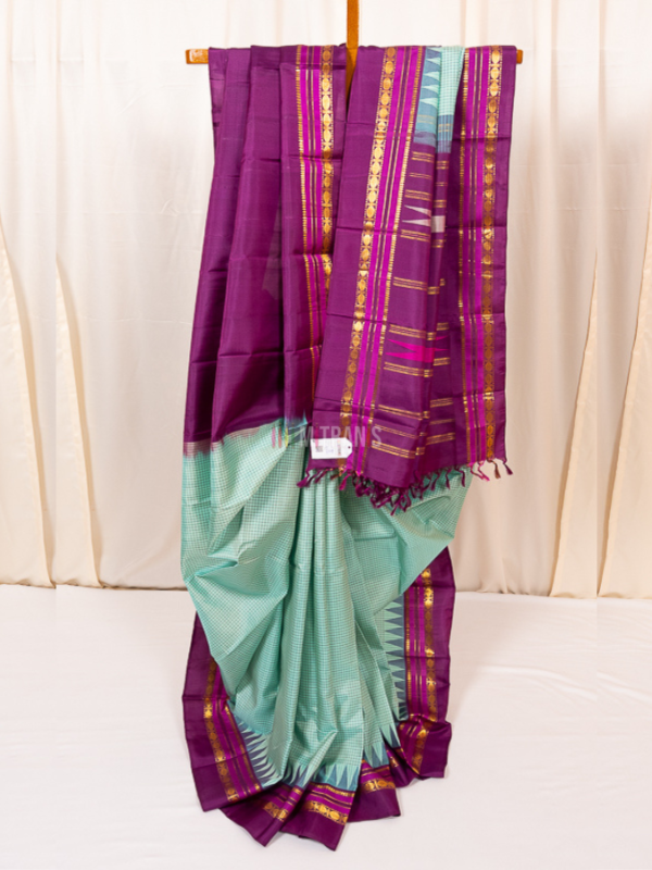 Sea Green Pure Zari Kanjeevaram