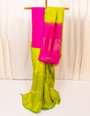 Yellow Parrot Green Pure Zari Kanjeevaram