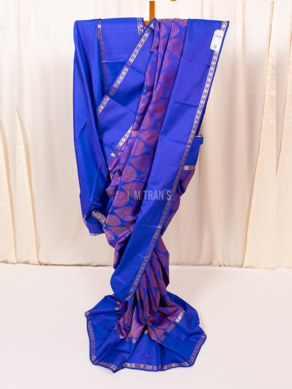 Royal blue Pure Zari Kanjeevaram